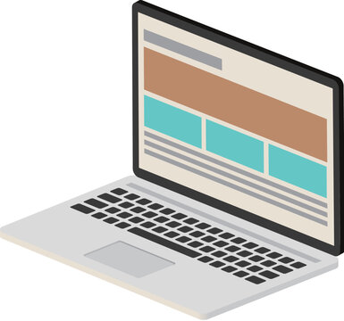 Isometric laptop