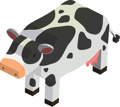 Isometric cow