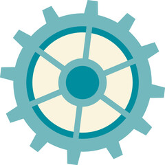 Obraz premium Flat gear wheel