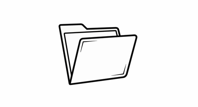 Open file folder with layered paper documentation