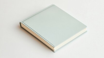 Fototapeta premium Light-Gray Square Photo Album on White Background