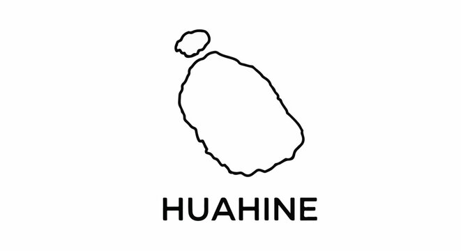 Simple black outline of an island group, labeled