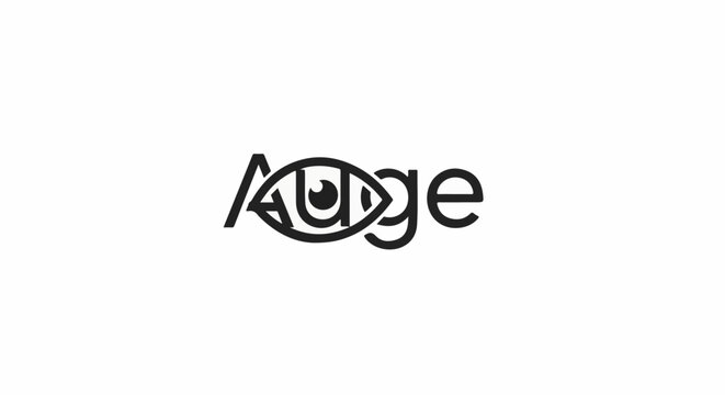 Typographic logo featuring a stylized eye within the letters "Auge