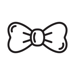 Obraz premium Simple black and white illustration of a classic bow tie shape