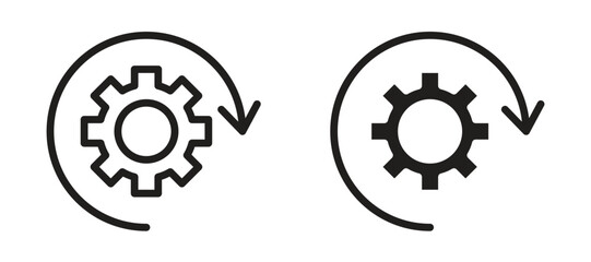 Obraz premium Operation icon symbol, black style vector icons pack