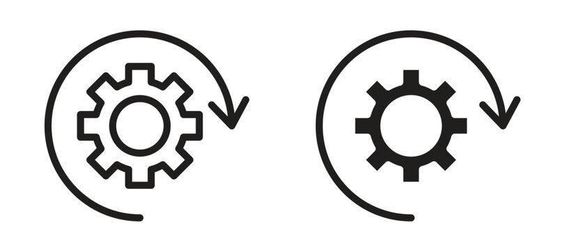 Operation icon symbol, black style vector icons pack