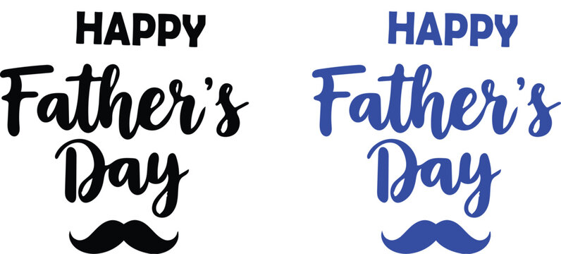 Happy fathers day with black and blue handprints