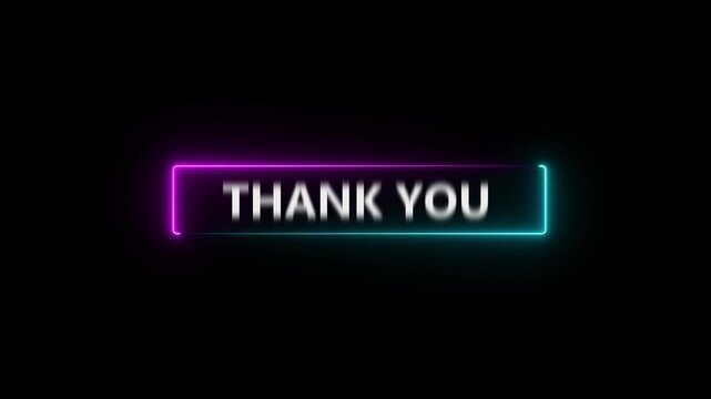 neon businessman glowing neon rectangle and the message thank you on a display screen. concept of thank you business, congratulations, and appreciation gratitude. presentation from technology digital