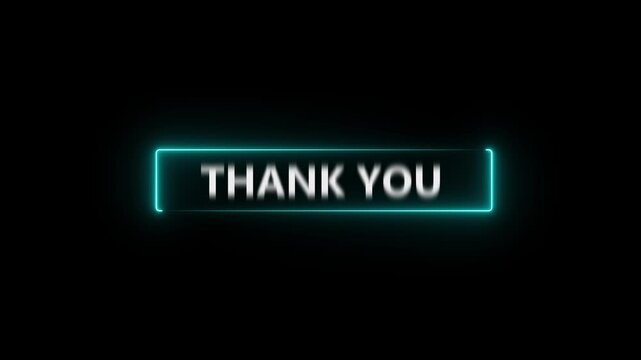 neon businessman glowing neon rectangle and the message thank you on a display screen. concept of thank you business, congratulations, and appreciation gratitude. presentation from technology digital