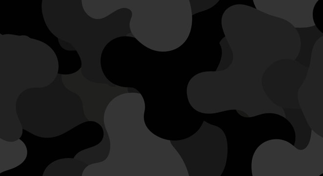 Seamless Black and Dark Gray Camouflage Pattern Background