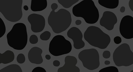 Obraz premium Seamless Dark Grey Abstract Organic Blob Pattern