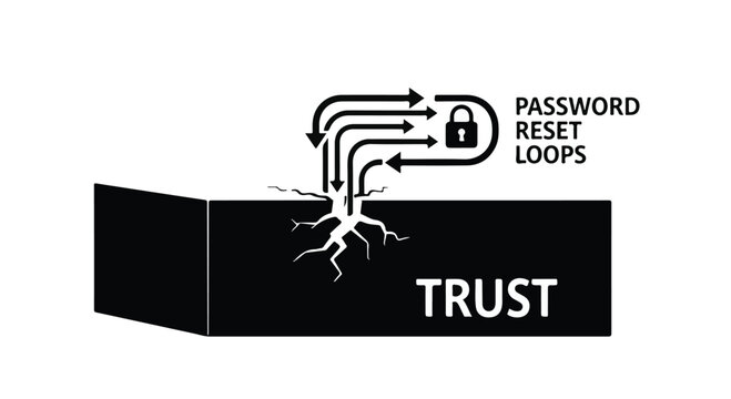 password reset loops and trust issues concept