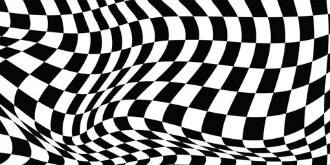 Obraz premium Abstract black and white checkered pattern Checkerboard seamless pattern art