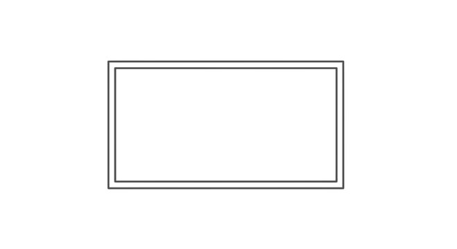Blank Rectangular Frame Border, Simple Geometric Shape, Minimalist Design Element