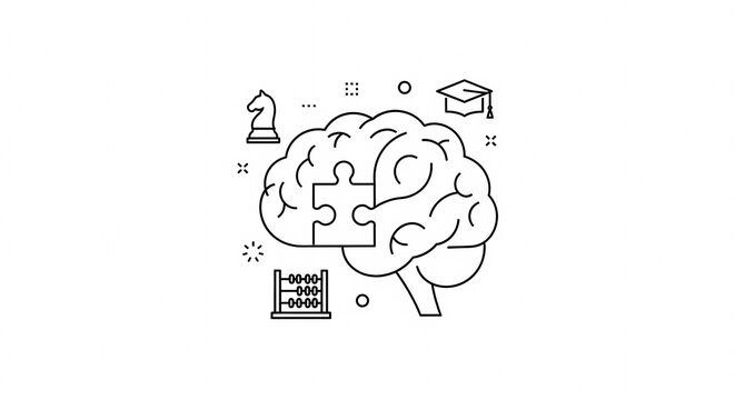 Conceptual Illustration of Brain Function and Cognitive Processes.