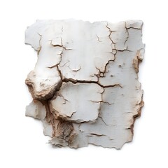 Obraz premium Textured Surface of an Old Weathered White Bark with Cracks and Rough Details