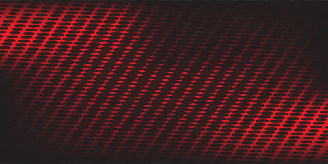 Fototapeta premium Latar Belakang Gradien Halftone Merah dan Hitam Abstrak. Titik lingkaran kecil hingga besar.