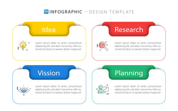 Timeline infographic template. 4 Step timeline journey, calendar Flat simple infographics design template. presentation graph. Business concept with 4 options, vector illustration.