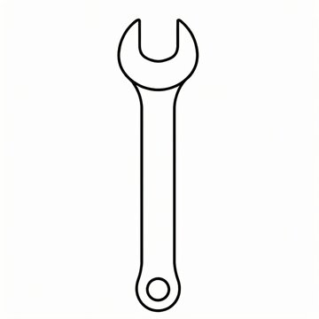 Wrench Tool Outline Icon
