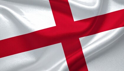 Fototapeta premium England national flag with red Saint George’s Cross on white background