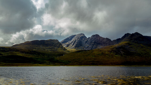 Scottish Highlands landscape with Loch Ness