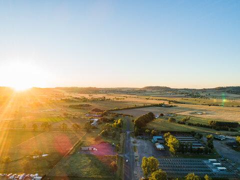 Glen Innes Regional Saleyards in rural sunset landscape