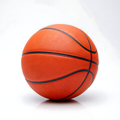 Fototapeta premium Basketball full details isolated on white background, Basketball sports equipment on white.