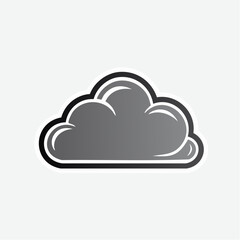 Fototapeta premium Stylized Cloud Icon