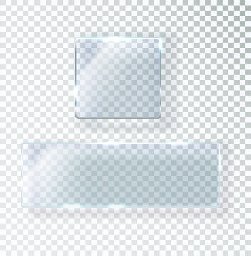 Futuristic 3D glass box featuring translucent rectangle frames, search buttons, and transparent screen elements ideal for contemporary app and web interface design projects