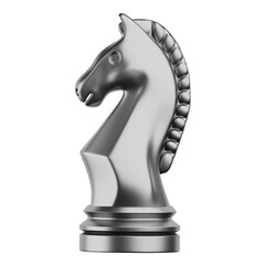 Silver Chess Knight Piece © uigodesign