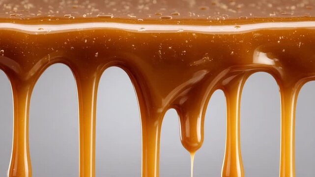 melted chocolate dripping on white background