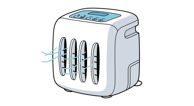 Portable Air Cooler Fan with Blue Airflow