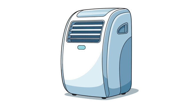 Portable air conditioner unit illustration