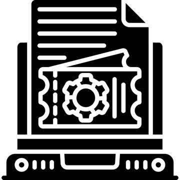 Support Ticket Icon Vector Element