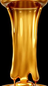 A yellow liquid is dripping down a black background. The liquid appears to be honey or some other type of thick, golden substance. The image has a warm, inviting feel to it