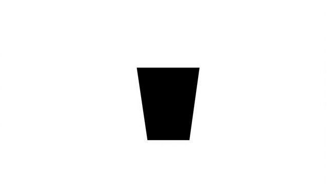 Fast food and drink illustration, black silhouette design, animated minimalist vector art