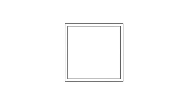 Minimalist Square Frame Outline on White Background - Simple Geometric Border Design