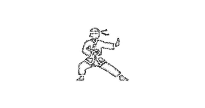 Sketch silat icon animation - smooth progressive reveal