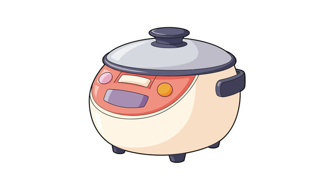 Modern Rice Cooker Illustration