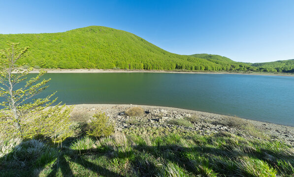 Paduli Lake, artificial lake in the Tuscan-Emilian Apennines near the Lagastrello pass, in the province of Massa-Carrara