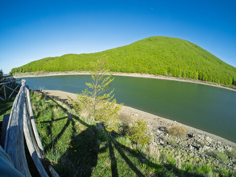 Paduli Lake, artificial lake in the Tuscan-Emilian Apennines near the Lagastrello pass, in the province of Massa-Carrara