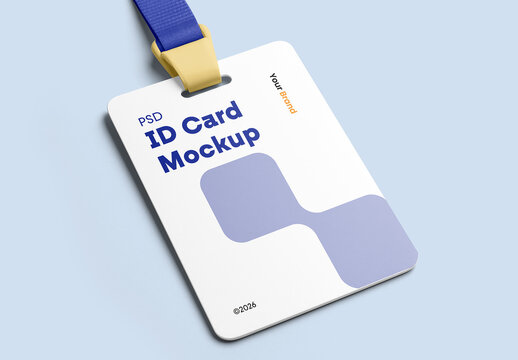 Perspective ID Card Mockup