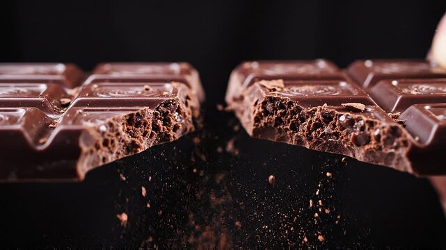A woman in the rain watches a man and woman in the car sharing a delicious gourmet dark chocolate bar and a broken piece of sweet cocoa cake