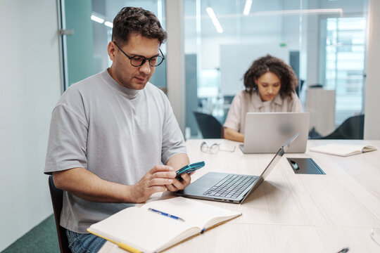 Professional Environment With Colleagues. Collaborative Workspace Showing Focused Team Members