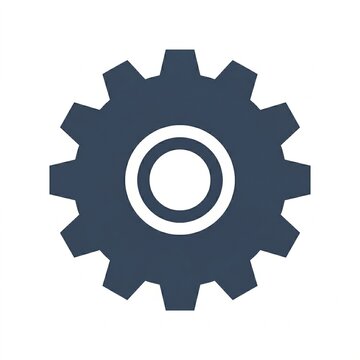 Settings gear icon, premium 2D flat vector