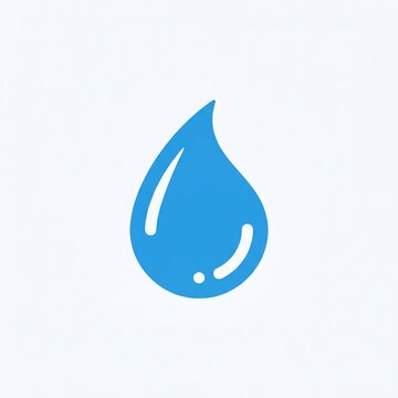 Water drop icon, clean 2D flat vector