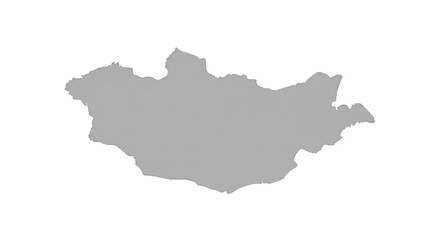 Obraz premium Halftone map of mongolia gray geography
