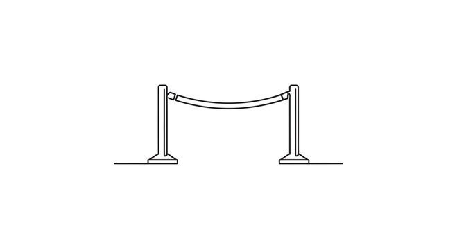 Red Carpet Barrier Stanchion Rope Line, VIP Event Entrance, Elegant Crowd Control Stanchions