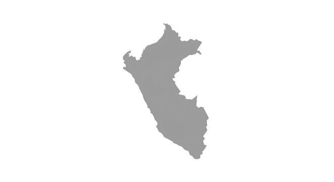 Halftone peru map, gray on white background