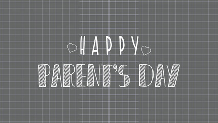 Happy parents day message on grid background © Dulu